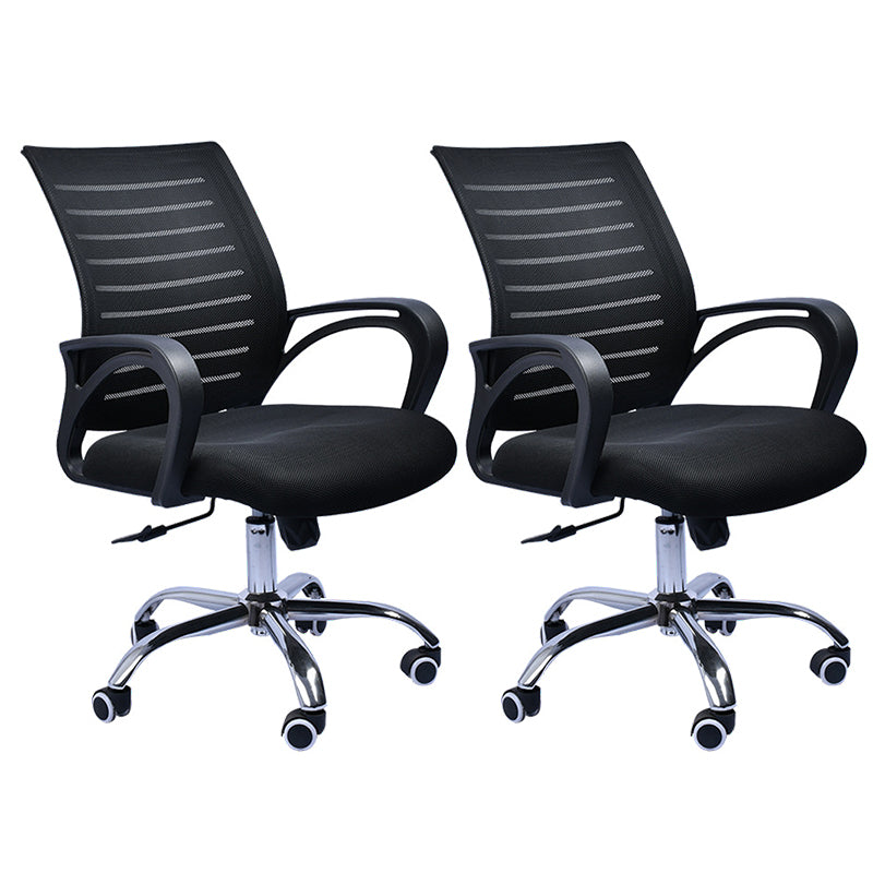 Contemporary Office Chair Fixed Arms Tilt Mechanism Conference Chair