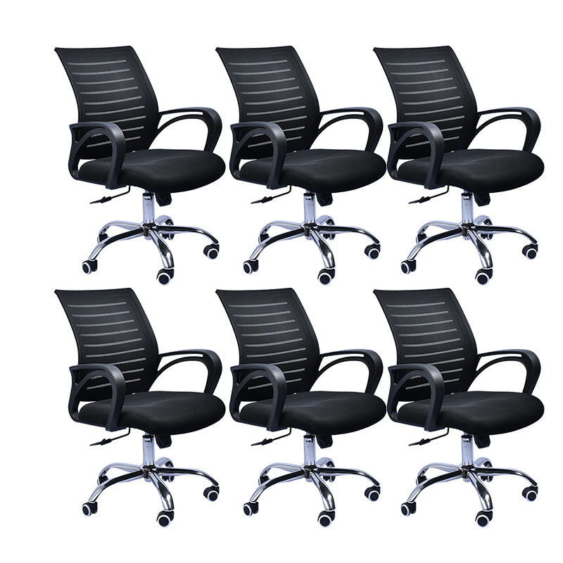 Contemporary Office Chair Fixed Arms Tilt Mechanism Conference Chair