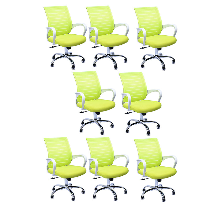 Contemporary Office Chair Fixed Arms Tilt Mechanism Conference Chair