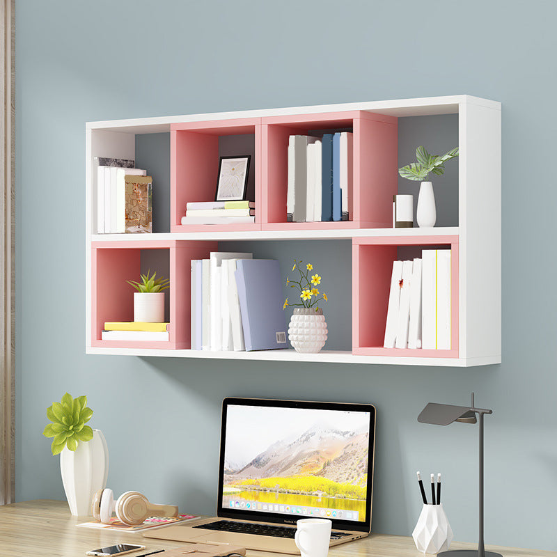 Wall Unit Open Book Shelf Modern Engineered Wood Shelf Bookcase for Bedroom