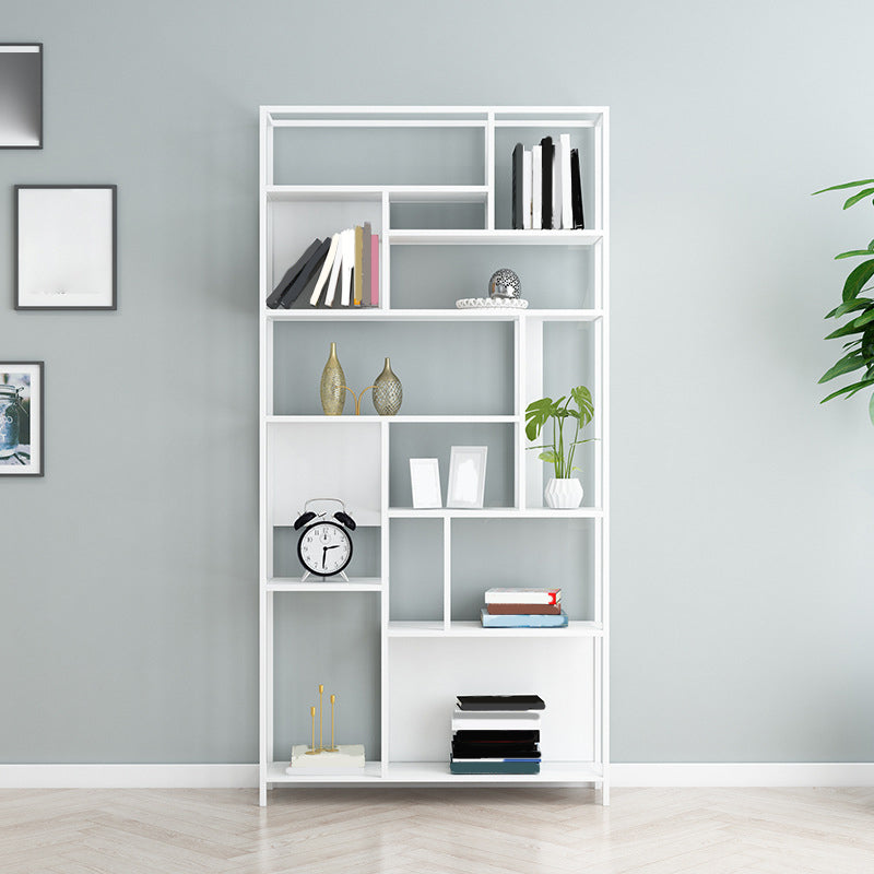 Metal Etagere Vertical Shelf Bookcase Bedroom Open Book Shelf with Shelves
