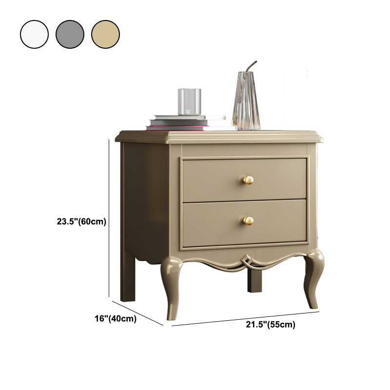 Traditional Oak Night Table Drawer Storage Nightstand for Bedroom