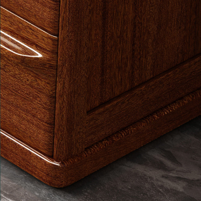 16.9" W Vertical Lingerie Chest Bedroom Solid Wood Storage Chest with Drawers
