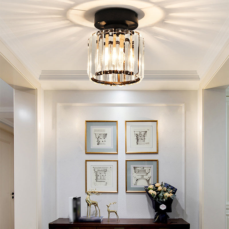 Minimalist Ceiling Lamp Nordic Crystal Flush Mount Light Fixture for Bedroom