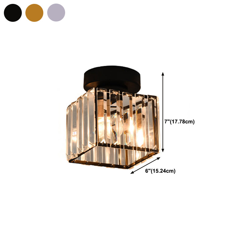 Minimalist Ceiling Lamp Nordic Crystal Flush Mount Light Fixture for Bedroom