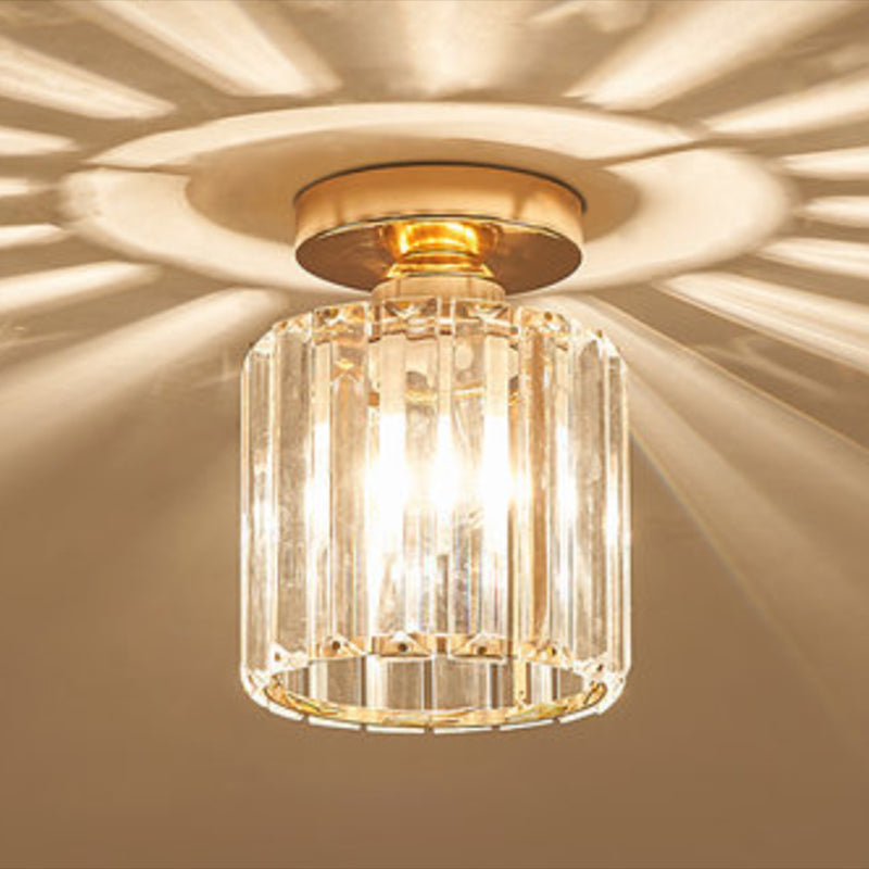 Nordic Crystal Ceiling Light Simple Flush Mount Light Fixture for Bedroom