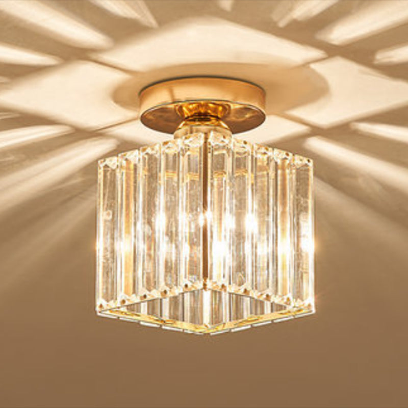 Nordic Crystal Ceiling Light Simple Flush Mount Light Fixture for Bedroom