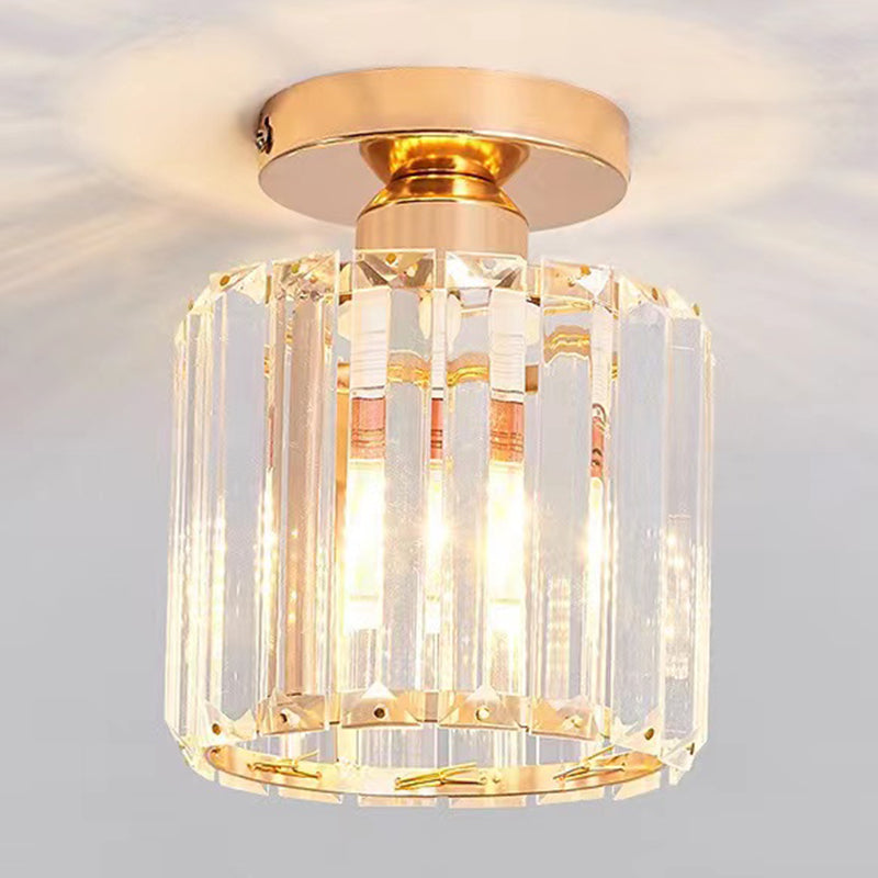 Nordic Crystal Ceiling Light Simple Flush Mount Light Fixture for Bedroom