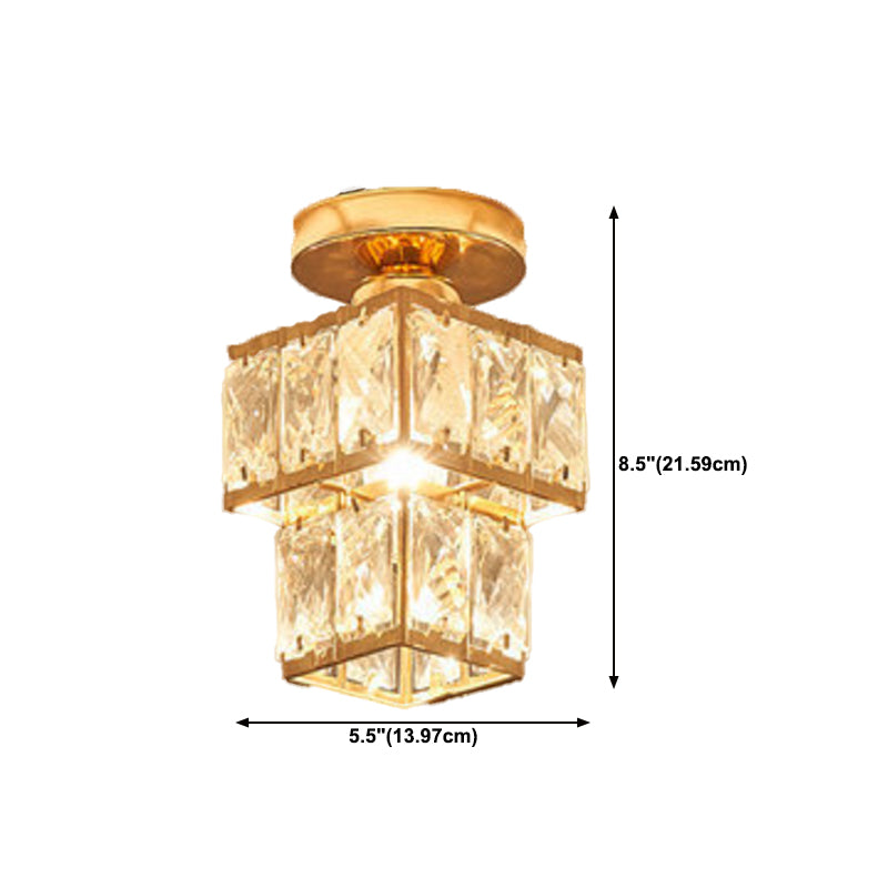 Nordic Crystal Ceiling Light Simple Flush Mount Light Fixture for Bedroom