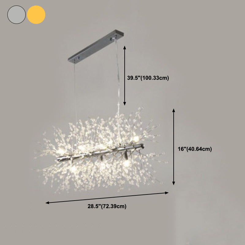 Modern Firefly Island Pendant Lighting Metal Multiple-Light Island Pendant