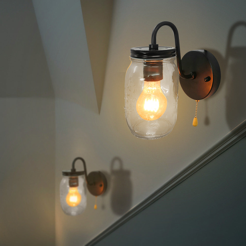 Industrial Wall Light Fixture Glass Shade Light Sconce Lighting Fixture Fixture