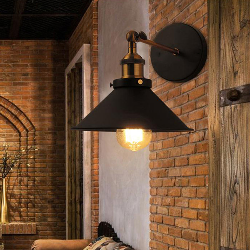 Industrial Style Wall Light Household Metallic Shade Wall Light Sconce for Corridor
