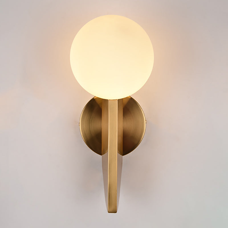 Modern Style Wall Mount Light Household Glass Shade Wall Sconce Light for Bedroom