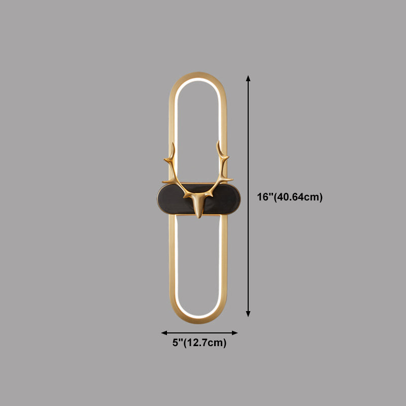Modern Linear Wall Mount Lighting Minimalist Metallic LED Wall Sconce for Sitting Room