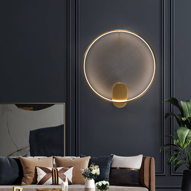 Modern Geometric Linear Wall Mount Lighting Minimalist Metallic LED Wall Sconce