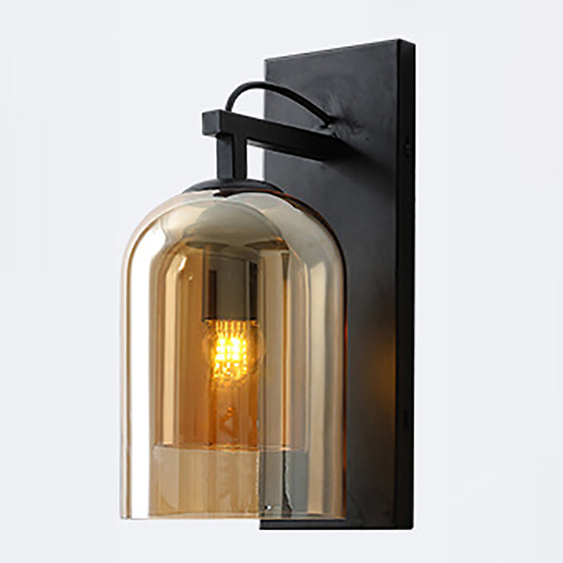 Modern Style Glass Shade Mount Lighting Simplicity Wall Sconce for Living Room