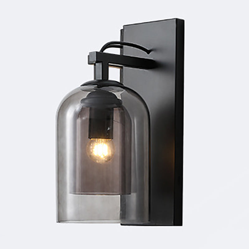 Modern Style Glass Shade Mount Lighting Simplicity Wall Sconce for Living Room