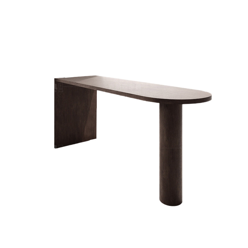 Solid Wood Bar Table Brown Dining Table for Kitchen Living Room