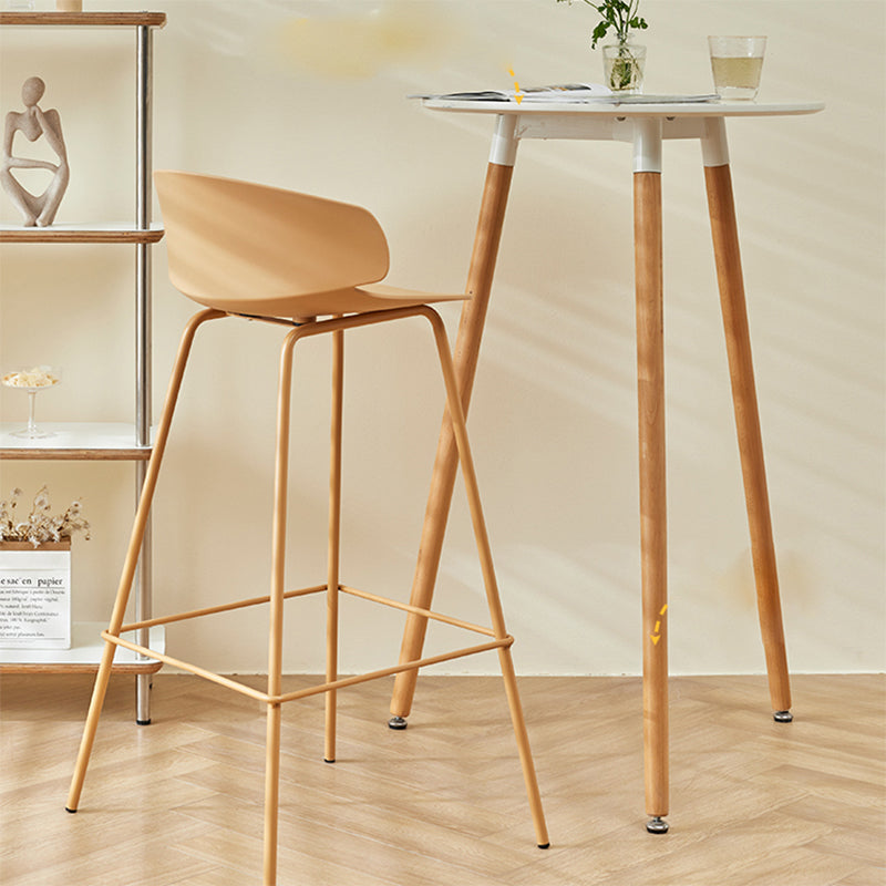 Modern Bistro Bar Table Fixed Bistro Bar Height Cocktail Table with Legs