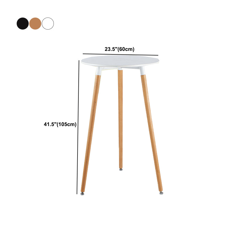 Modern Bistro Bar Table Fixed Bistro Bar Height Cocktail Table with Legs