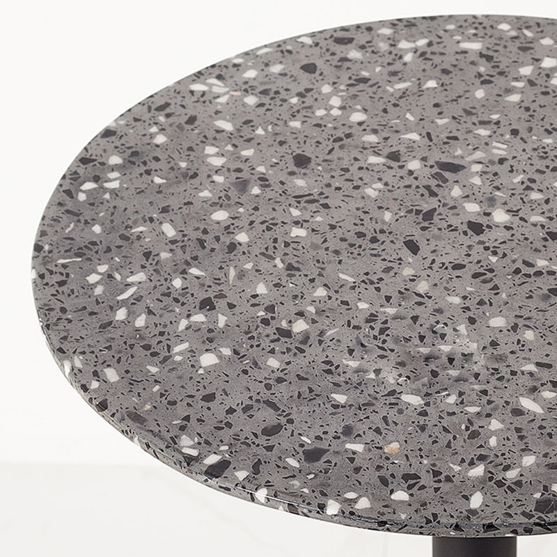 Fixed Bar Table Industrial Bistro Bar Height Cocktail Table with Metal Pedestal