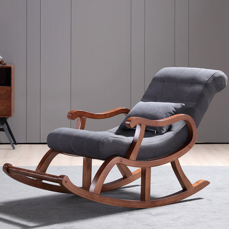 Mid-Century Recliner Chair Tufted Cushions Recliner Chair With A Lumbar Pillow