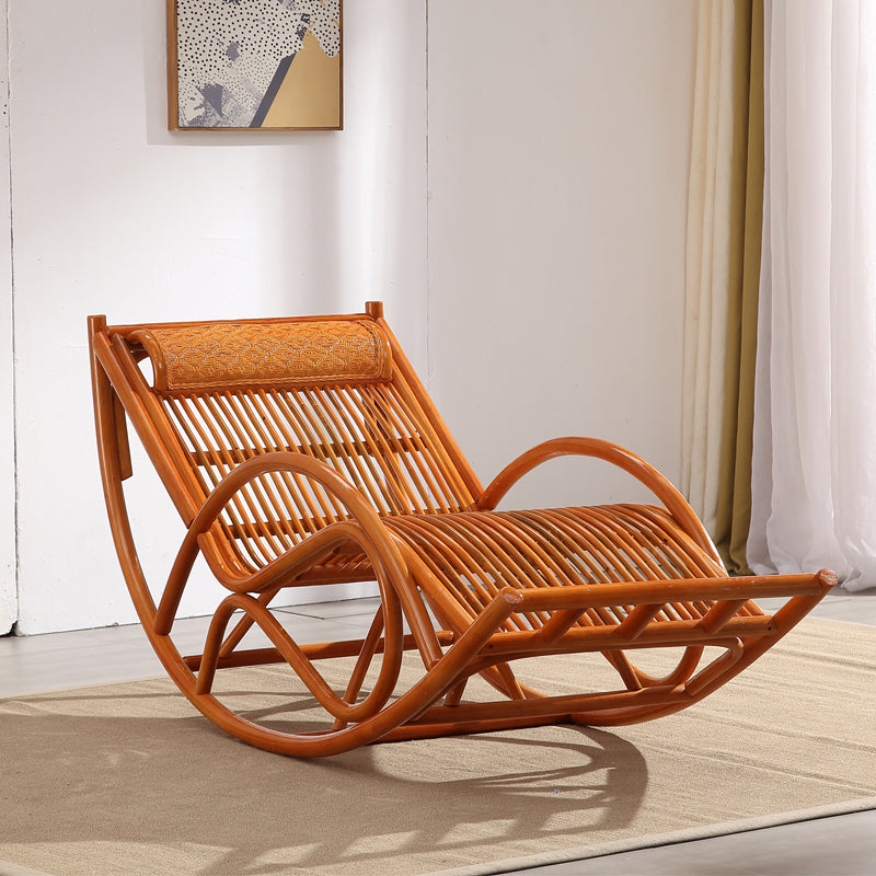 Rattan Antique Rocking Chair 27.6" x 66.9" x 35.4" Rocker Chair High Back for Living Room
