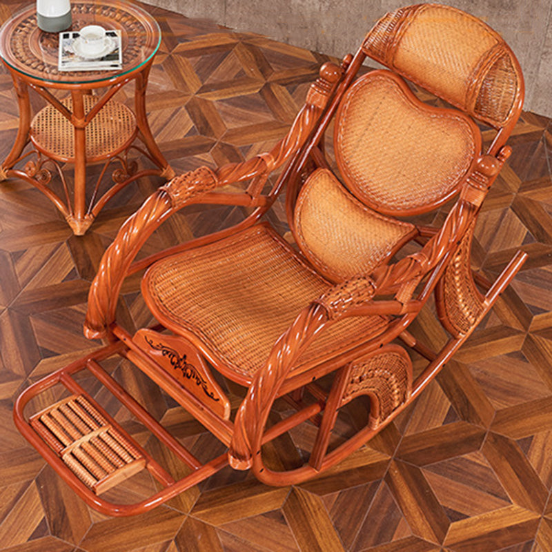 Mid Century Modern Recliner Chair Rattan/Wicker Recliner Chair for Living Room