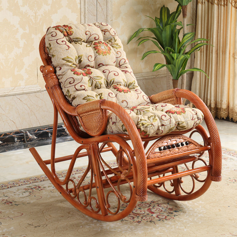 Mid Century Modern Recliner Chair Rattan/Wicker Recliner Chair for Living Room