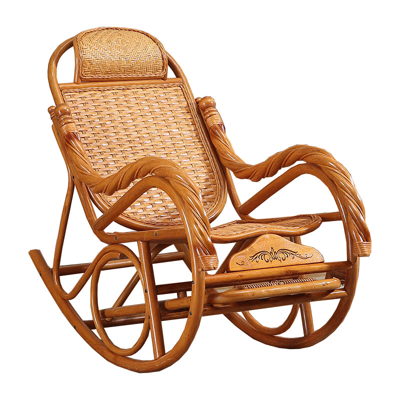 Mid Century Modern Recliner Chair Rattan/Wicker Recliner Chair for Living Room