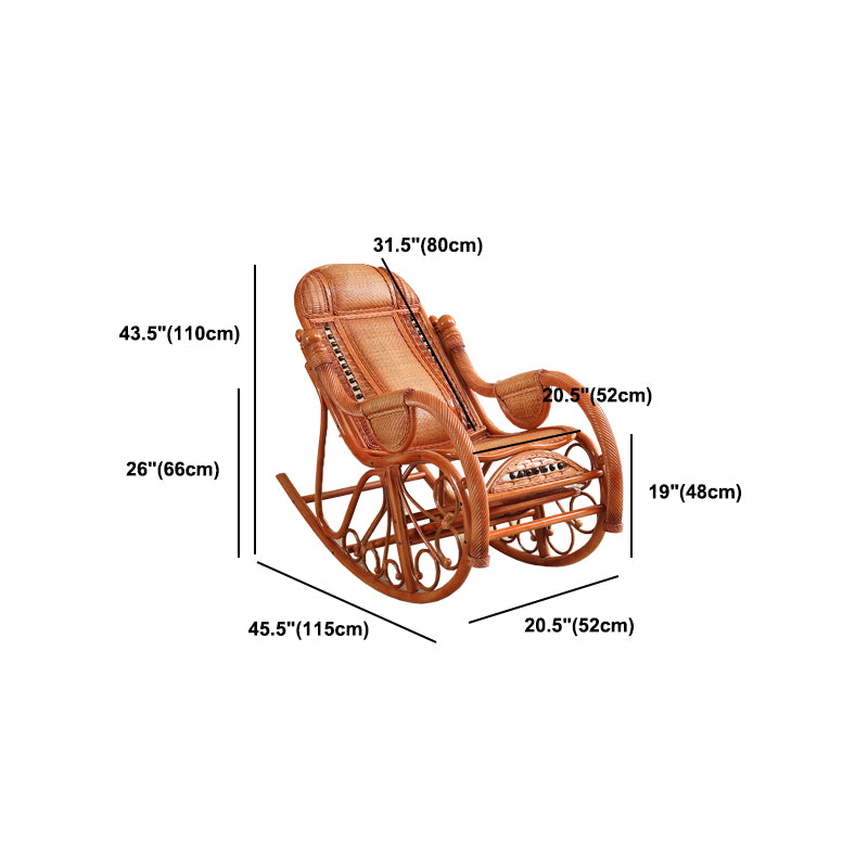 Mid Century Modern Recliner Chair Rattan/Wicker Recliner Chair for Living Room
