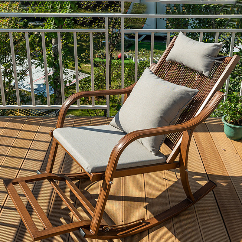 Contemporary Wicker Rocking Chair Reclining 24.8" Wide Rocker Chair for Porch