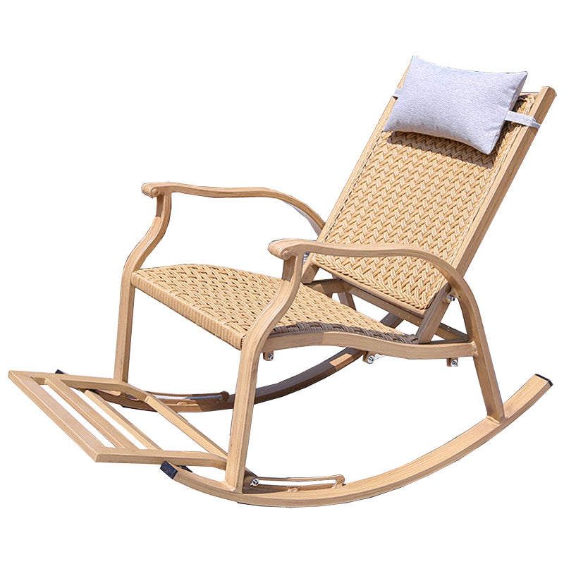 Contemporary Wicker Rocking Chair Reclining 24.8" Wide Rocker Chair for Porch