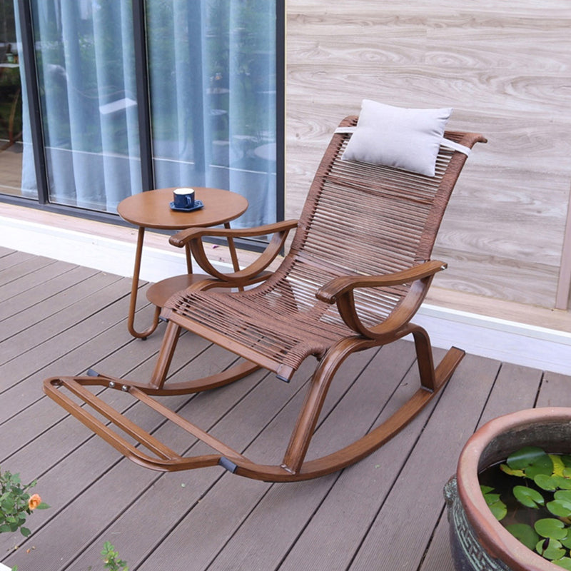 Contemporary Wicker Rocking Chair Reclining 24.8" Wide Rocker Chair for Porch