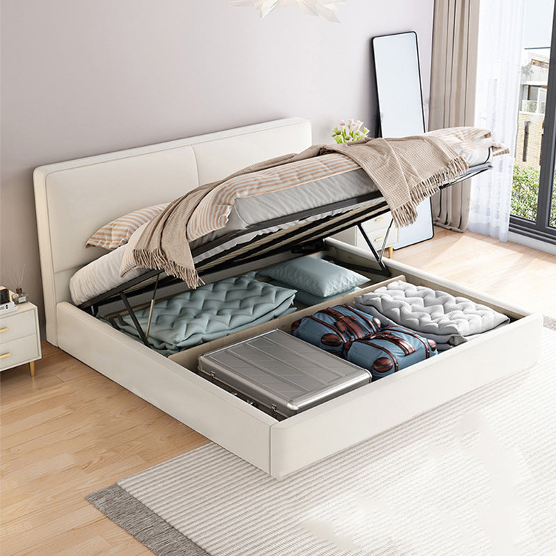 Contemporary Solid Wood with Headboard Rectangular Panel Standard Bed