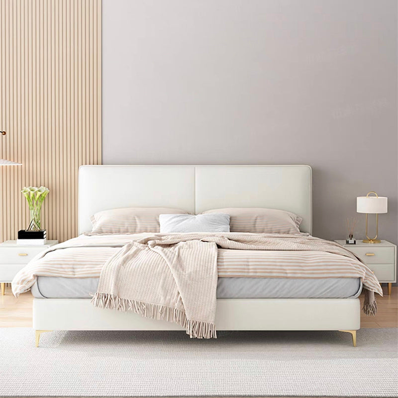 Contemporary Solid Wood with Headboard Rectangular Panel Standard Bed