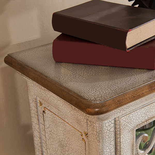 Industrial Rectangle Accent Cabinet with 3 Drawers Distressed Finish Cabinet