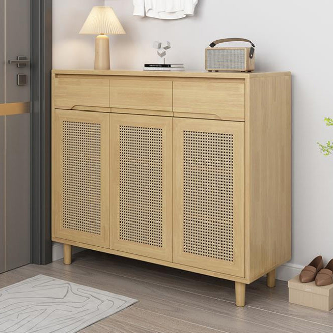 Contemporary Accent Cabinet with Drawers and Doors in Solid Wood