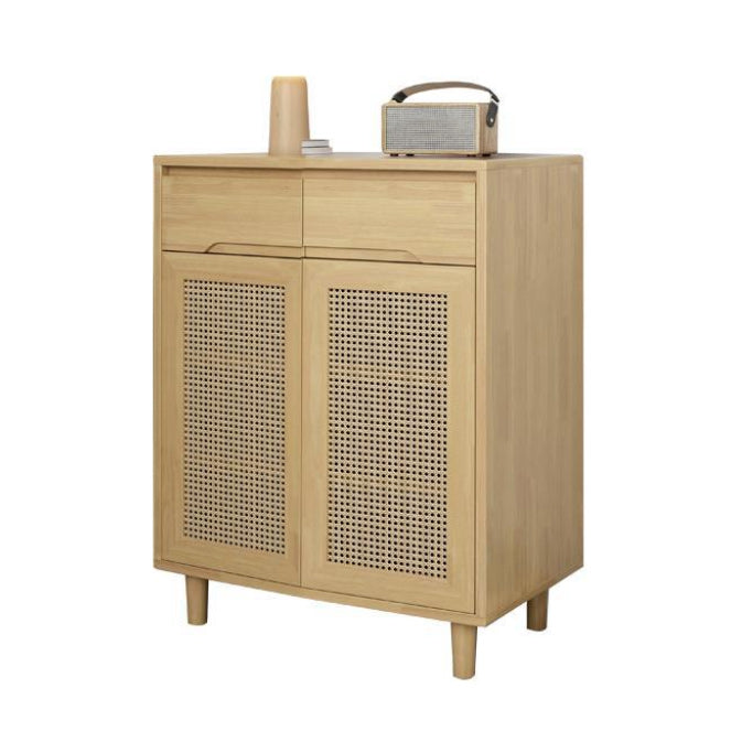 Contemporary Accent Cabinet with Drawers and Doors in Solid Wood