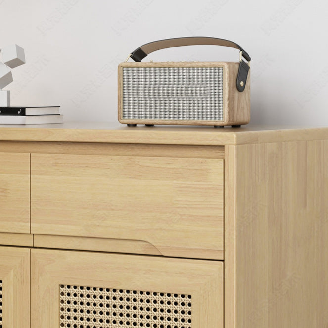 Contemporary Accent Cabinet with Drawers and Doors in Solid Wood