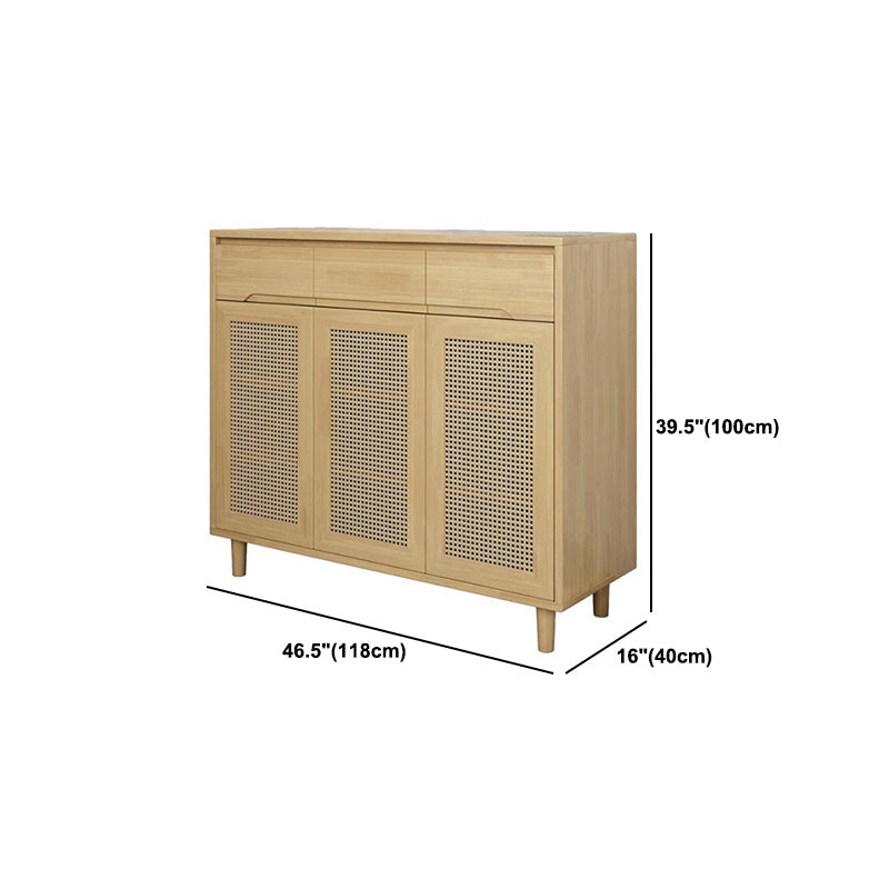 Contemporary Accent Cabinet with Drawers and Doors in Solid Wood