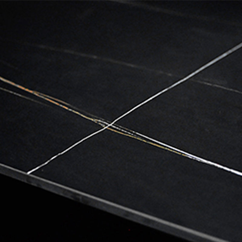 17.72" H Simple Stone Coffee Table Glam Rectangular Cocktail Table