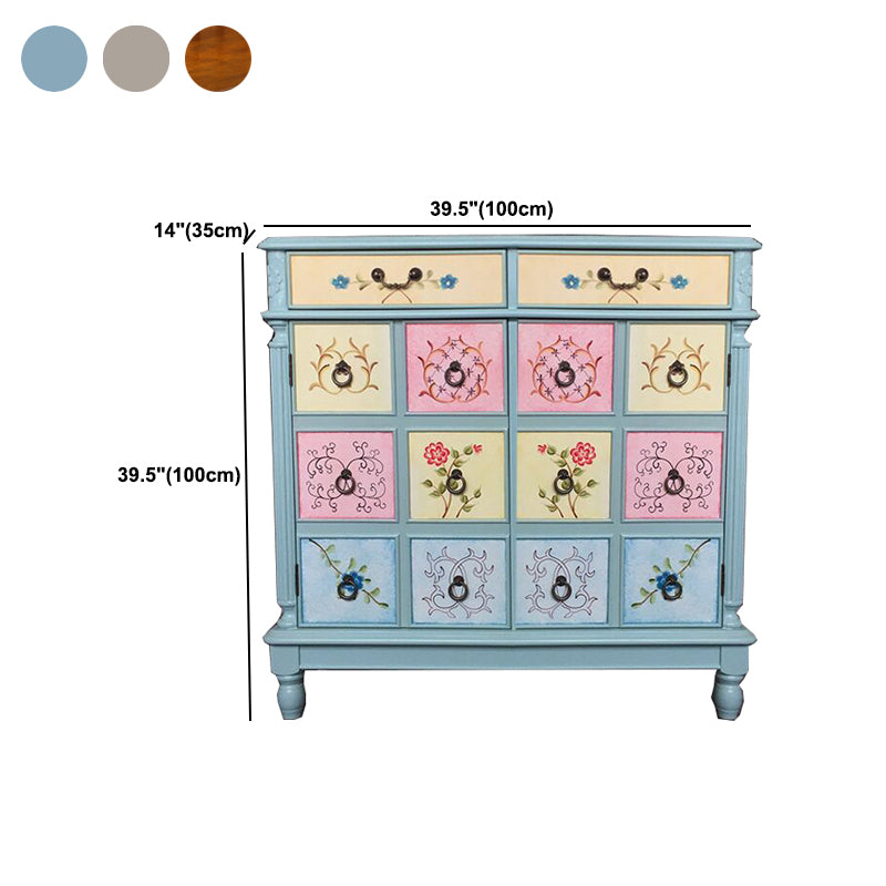 Rectangle Industrial Accent Cabinet Wood Knobs Cabinet with Drawer