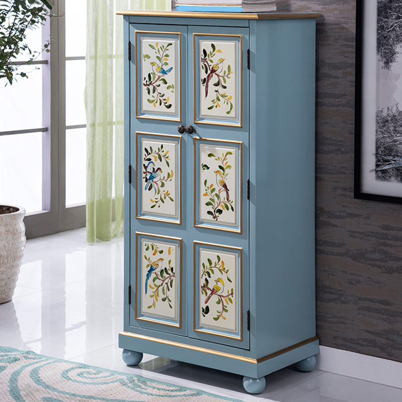 Industrial Rectangle Accent Cabinet Wood Knobs Cabinet with Doors