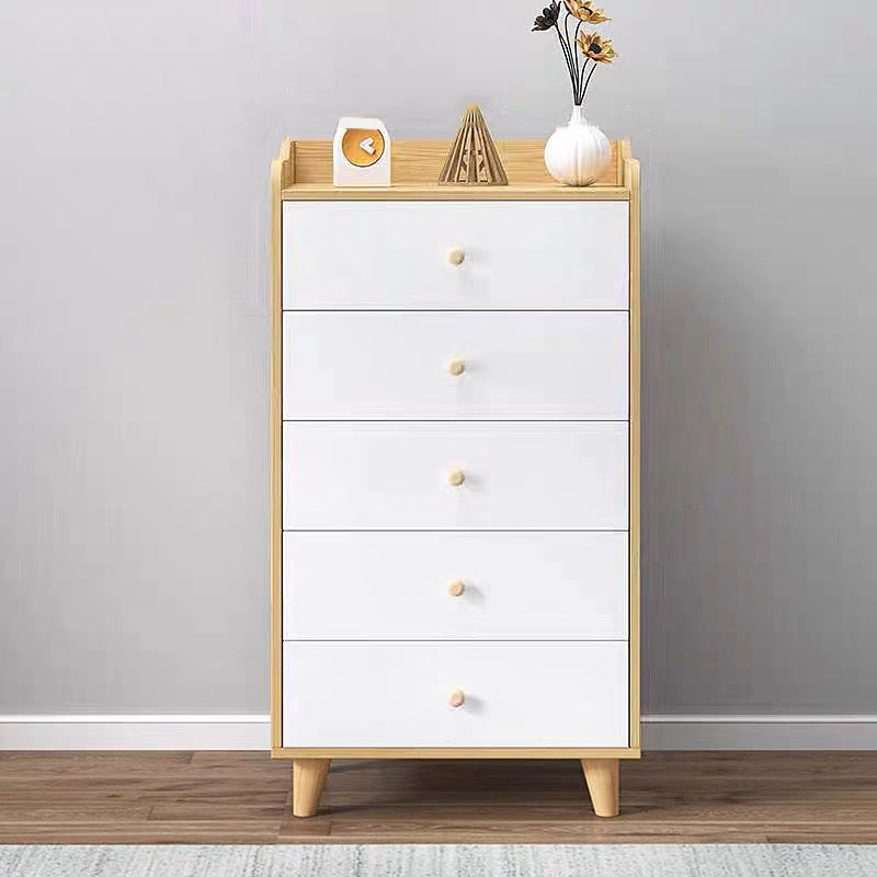 Modern Rectangle Accent Cabinet Wood Knobs Cabinet with Drawer