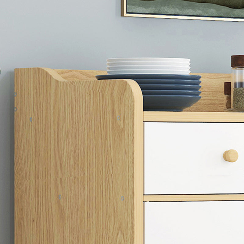 Modern Rectangle Accent Cabinet Wood Knobs Cabinet with Drawer