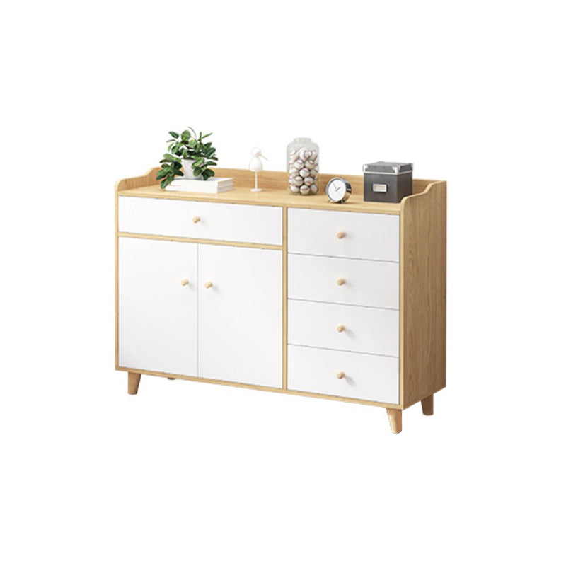 Modern Rectangle Accent Cabinet Wood Knobs Cabinet with Drawer