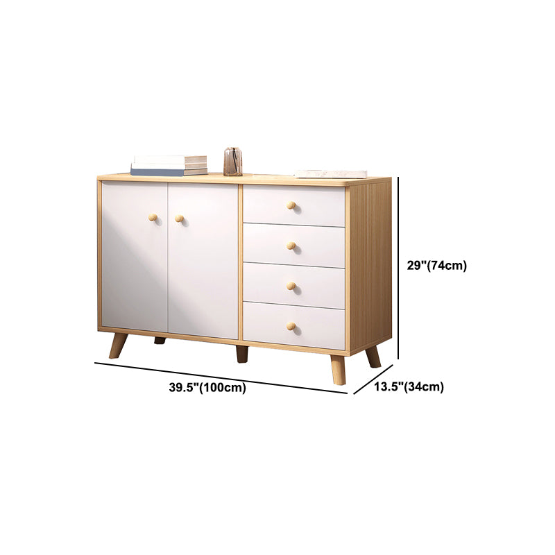 Modern Rectangle Accent Cabinet Wood Knobs Cabinet with Drawer