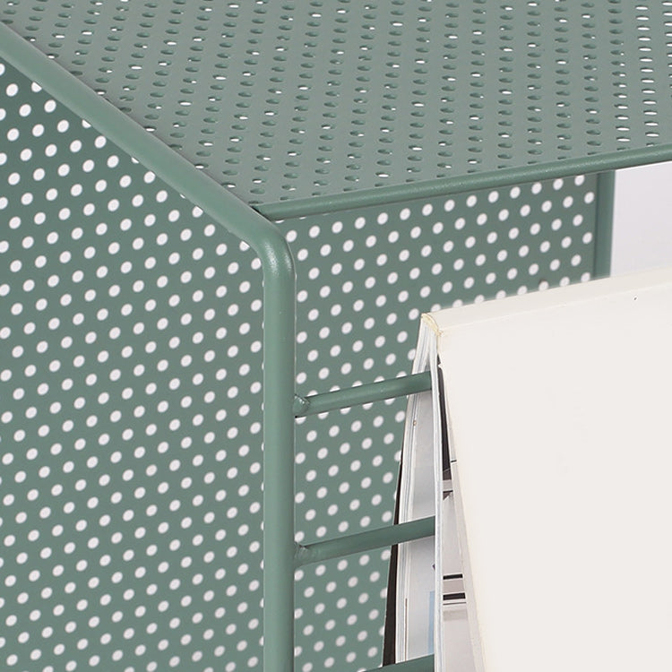 Mid-Century Modern Square Coffee Table with Iron Top and Iron Base