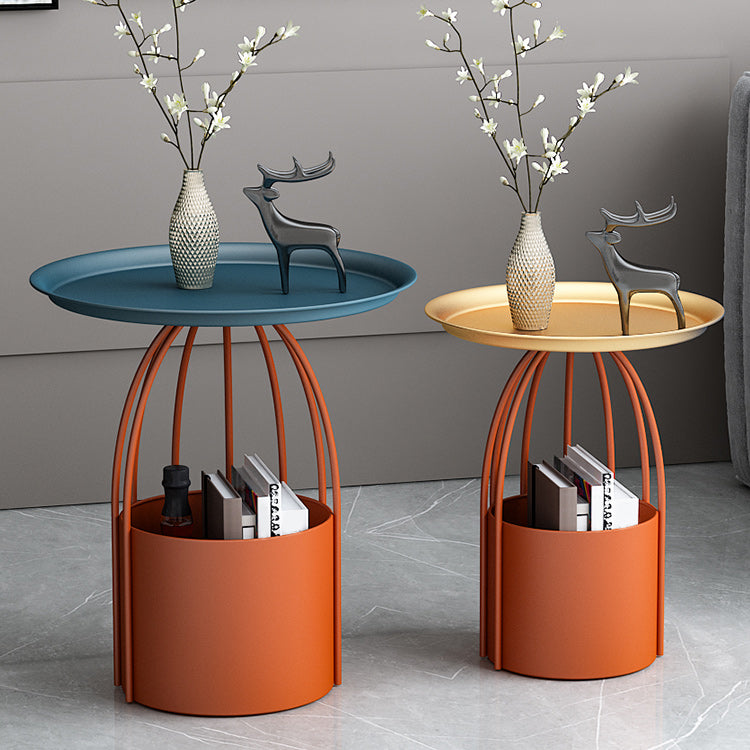 Mid-Century Modern Pedestal Coffee Table Iron Coffee Cocktail Table for Home